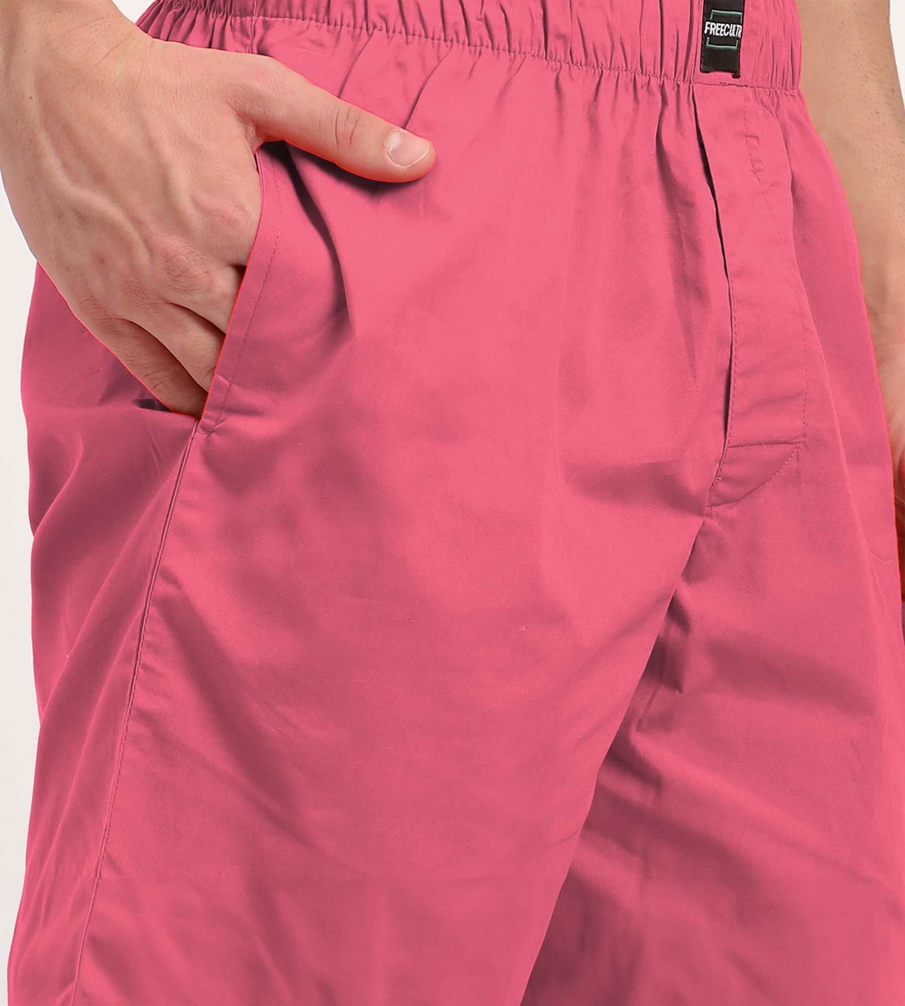 Men's Pink Solid Boxers