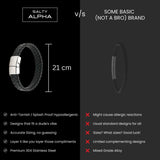 Men's Avrum Black Leather Bracelet