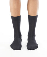 Men's Black Mercerized Cotton Socks