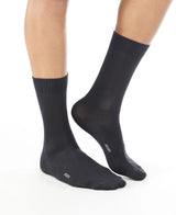 Men's Black Mercerized Cotton Socks