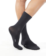 Men's Black Mercerized Cotton Socks