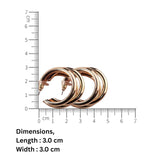 Women's Triple Layer Gold Hoops Earrings Set