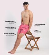 Men's Pink Solid Boxers