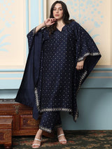 Women's Blue Kaftan with Bottom