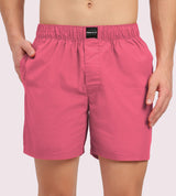 Men's Pink Solid Boxers