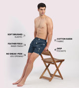 Men's Blue Solid Boxers