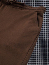 Women's Brown Casual Solid Regular Fit Trackpant