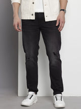 Men's Black Casual Slim Fit Jeans