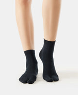 Women's Black Cotton Stretch Socks