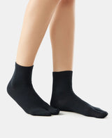 Women's Black Cotton Stretch Socks