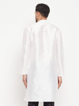 Men's White Festive Ethnic Full Sleeves Kurta