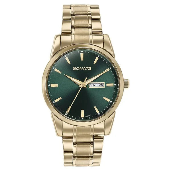 Men's Essential Green Round Dial Watch - 77147YM02