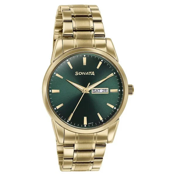 Men's Essential Green Round Dial Watch - 77147YM02