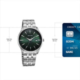 Men's Fashion Green Round Dial Watch - 77166SM02