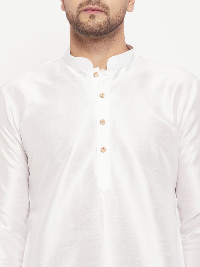 Men's White Festive Ethnic Full Sleeves Kurta