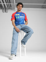 Mens Blue Sports Regular Fit Half Sleeves Tshirt