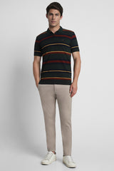 Men's Black Casual Half Sleeves Polo Tshirt