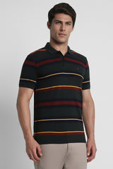 Men's Black Casual Half Sleeves Polo Tshirt