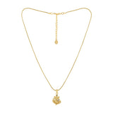 Women's Gold Tone Plated Ganesh Locket Pendant|Stylish Daily Wear Jewelry