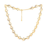 Women's Gold Plated Gorgeous Designer Necklace Set with Crystals and Pearls