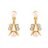 Women's Gold Plated Gorgeous Designer Necklace Set with Crystals and Pearls