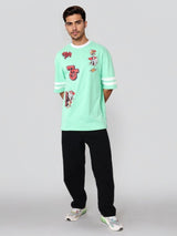 Men's Oversized Tom & Jerry Printed Round Neck Tshirt