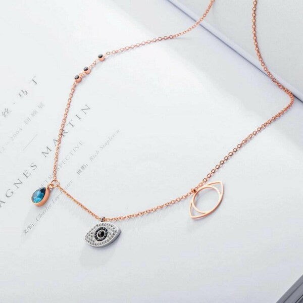 Women's Sapphire Evil Eye Necklace