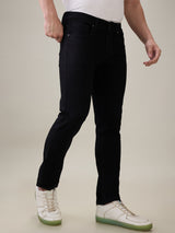 Men's Black Slim Fit Mid Rise Jeans