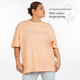 Unisex Honey Peach Casual Oversized Fit Half Sleeves Tshirt