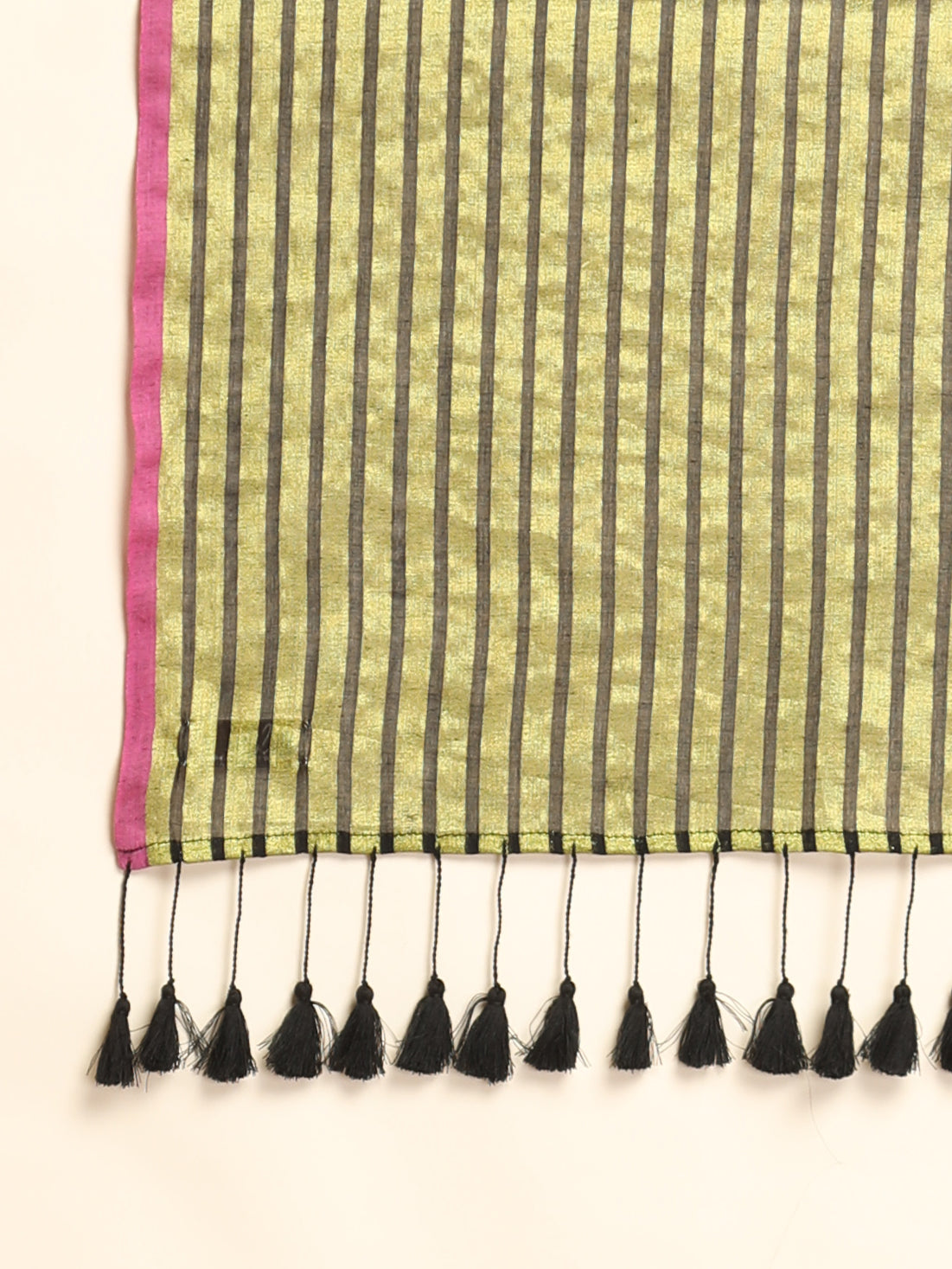 Women's Black Cotton Blend Saree