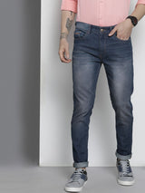 Men's Slim Fit Solid Mid Rise Stretchable Jeans