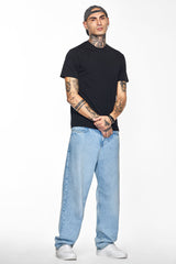 Men's Black Casual Slim Fit Solid Half Sleeves Tshirt