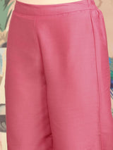 Women's Pink Regular Kurta Sets