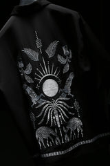 Unisex Black Casual Regular Fit Solid Half Sleeves Shirt