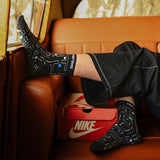 Unisex Black Short Crew Lengh Pac-Men Socks