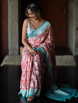 Women's Multicolor Silk Georgette Saree with Blouse Piece