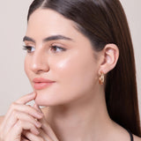 Women's Anti Tarnish Combo Chunky Freshwater Pearl Hoops and Studs Earrings Set