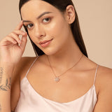 Women's Magnetic Heart Clover Pendant Necklace