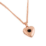 Women's Rose Gold Plated Openable Minimal Heart Pendant with Chain