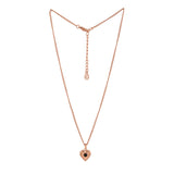 Women's Rose Gold Plated Openable Minimal Heart Pendant with Chain