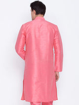 Men's Pink Festive Ethnic Full Sleeves Kurta