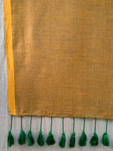 Women's Green Cotton Blend Saree