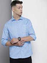 Men's Regular Fit Solid Full Sleeves Cutaway Collar Formal Shirt