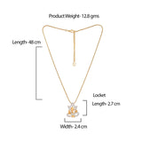 Women's Gold and Rhodium Plated Lord Ganesh Pendant Locket Chain