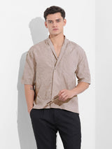 Men's Grey Casual Solid Half Sleeves Shirt