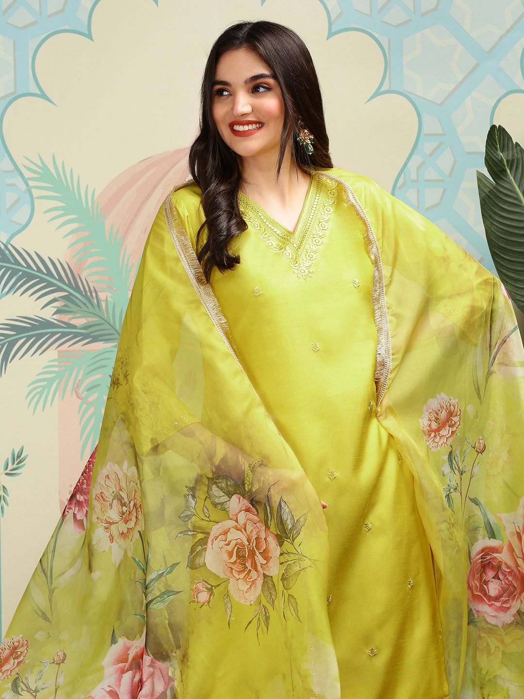 Women's Mustard Regular Kurta Set