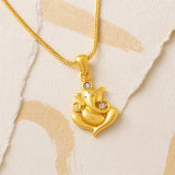 Women's Gold Tone Plated Ganesh Locket Pendant|Stylish Daily Wear Jewelry