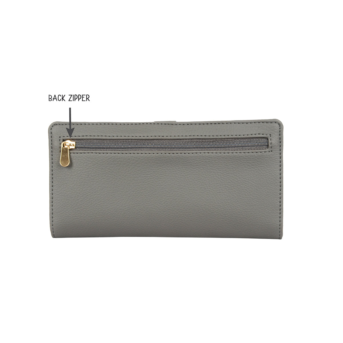 Women's Anad Grey Large 2 Fold Wallet