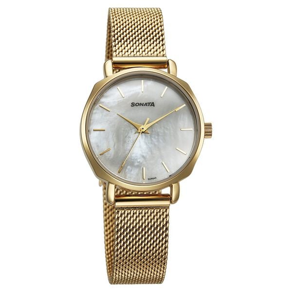 Women's Fashion Silver Round Dial Watch - 87087YM01