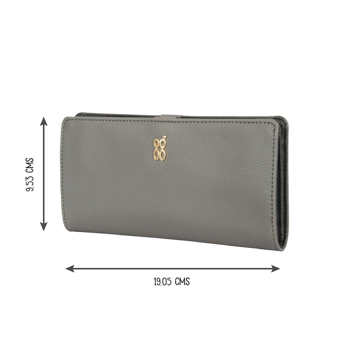 Women's Anad Grey Large 2 Fold Wallet